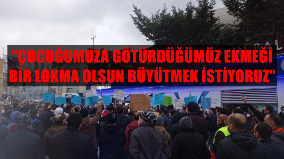 Sarıyer Belediyesi işçilerinden basın açıklaması