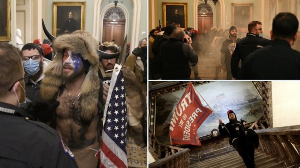 ABD'de se&ccedil;im sonu&ccedil;larını tanımayan Trump destek&ccedil;ileri Kongre binasını bastı!