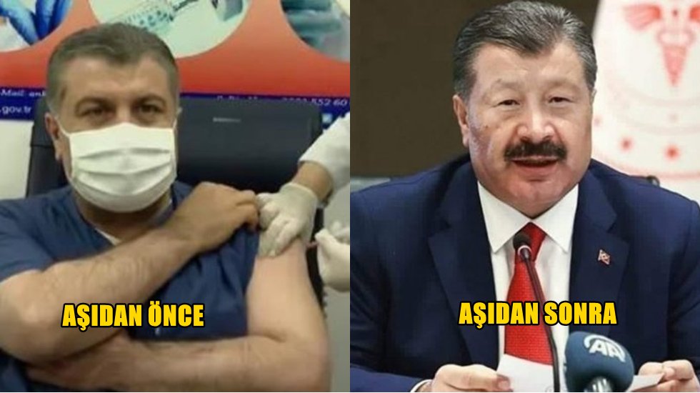 Bakan Koca aşı olduktan sonra sosyal medya espriyi patlattı!