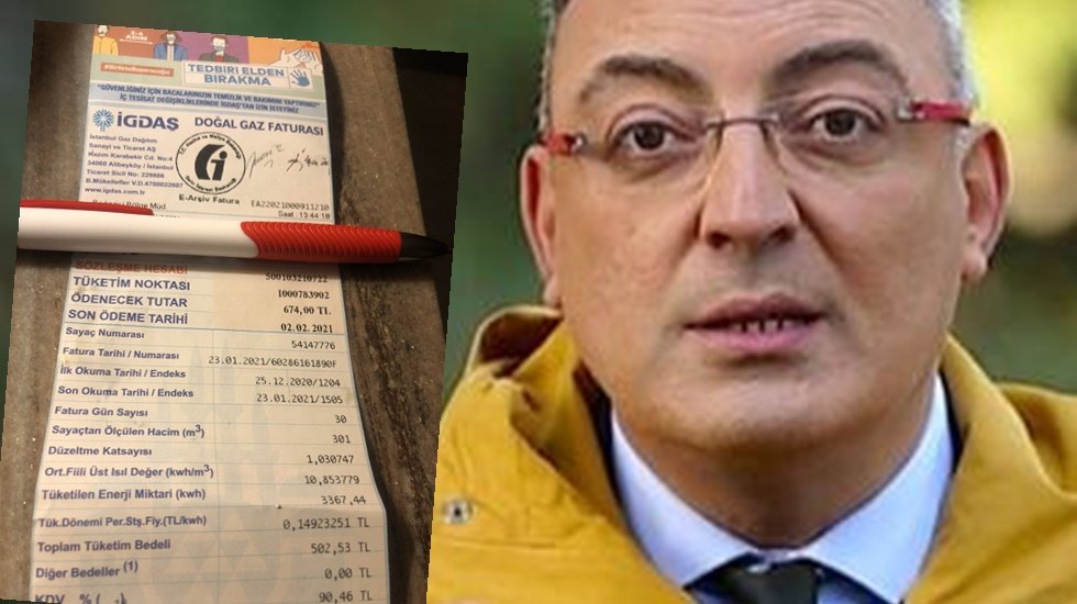 Cem Seymen&rsquo;i isyan ettiren doğalgaz faturası!