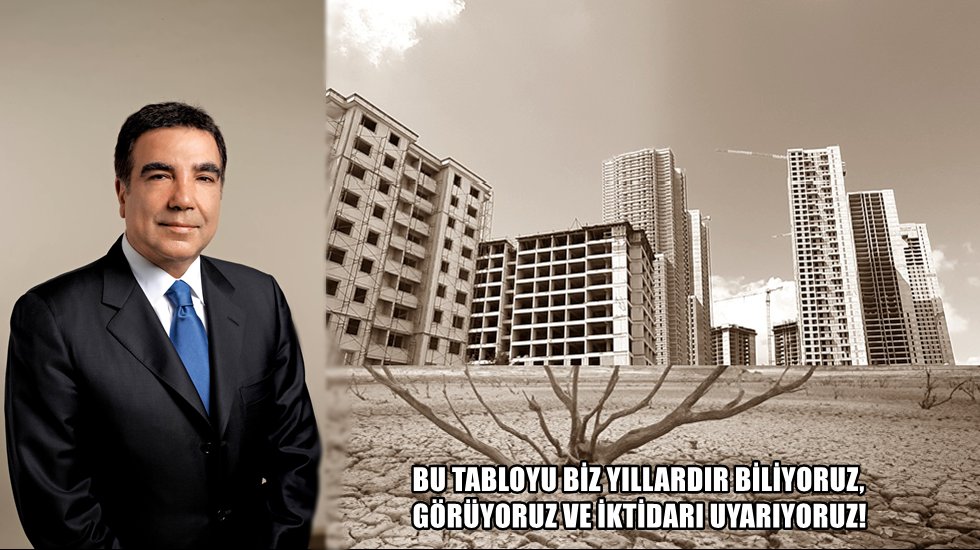 CHP&rsquo;li Toprak: İktidarın beton politikası, Salgın&rsquo;dan daha b&uuml;y&uuml;k bir tehlikeye d&ouml;n&uuml;ş&uuml;yor!
