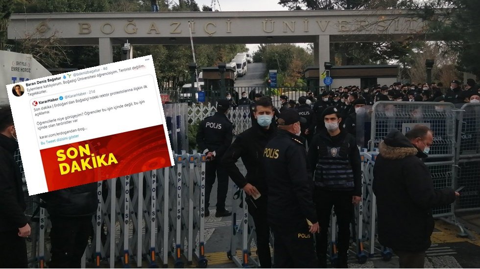 Erdoğan&rsquo;ın &lsquo;Ter&ouml;rist&rsquo; a&ccedil;ıklamasına Yanıt: &ldquo;&Ouml;ğrenciyim, ter&ouml;rist değilim&rdquo;