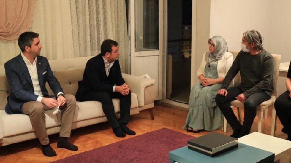 İmamoğlu'ndan HDP'li H&uuml;da Kaya'ya taziye ziyareti