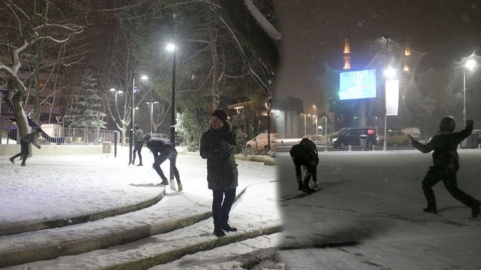 İstanbul'da karın keyfini çocuklar çıkardı