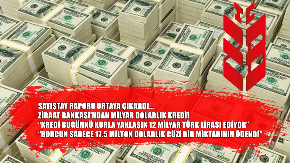 Virgin Adaları&rsquo;nda kurulu bir şirkete Ziraat Bankası'ndan milyar dolarlık kredi