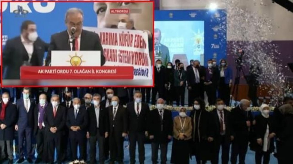 AKP kongresini karıştırdı: K&uuml;f&uuml;r eden başkan istemiyorum