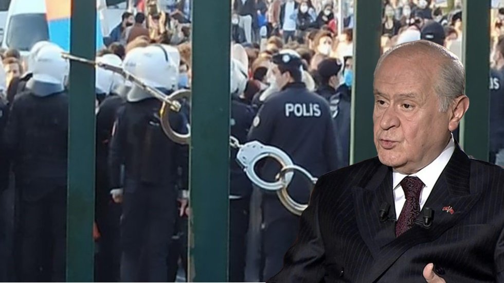 Boğazi&ccedil;ili &ouml;ğrencilerden Bah&ccedil;eli'ye: &ldquo;&Ouml;nce diline dolanan ter&ouml;rist kelimesinden vazge&ccedil;&rdquo;