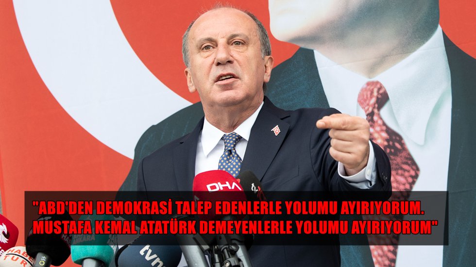 CHP'den istifa eden İnce: "Atat&uuml;rk'&uuml;n emaneti kalmamıştır, ortada sadece bir tabela vardır"