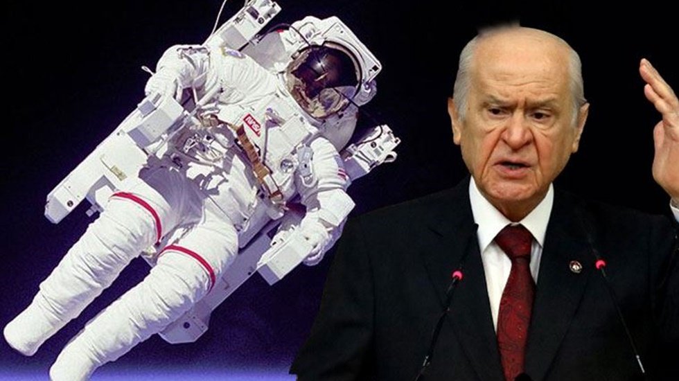 Erdoğan'ın "Uzay yolcularına T&uuml;rk&ccedil;e isim" &ouml;nerisine, Bah&ccedil;eli "Cacabey" olsun dedi