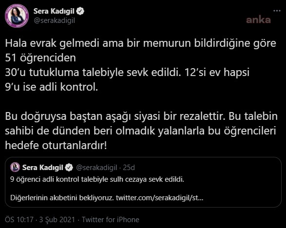 https://yenisoluk.com/uploads/2021/02/sera kadıgil tweet