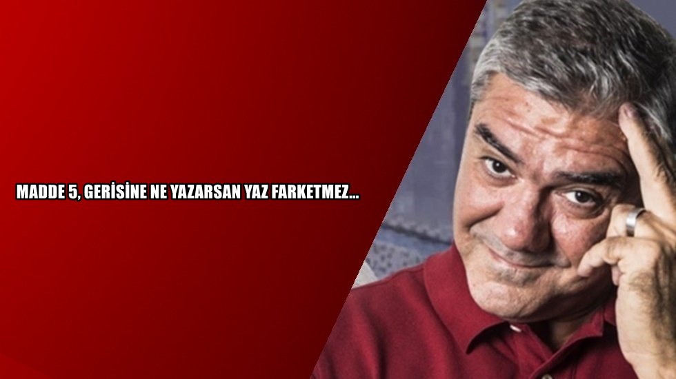 Yılmaz &Ouml;zdil, Yeni Anayasa taslağının ilk beş maddesini yazdı