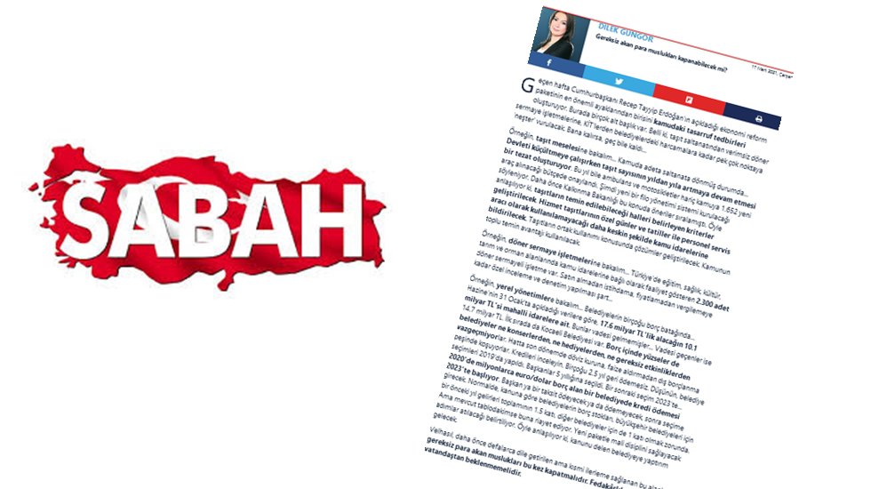 Hayret! Sabah Gazetesi h&uuml;k&uuml;meti eleştirdi.