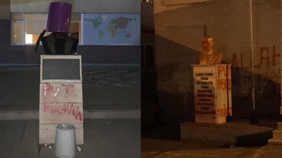 Yer Tekirdağ: Atat&uuml;rk b&uuml;st&uuml;ne saldırılar devam ediyor!