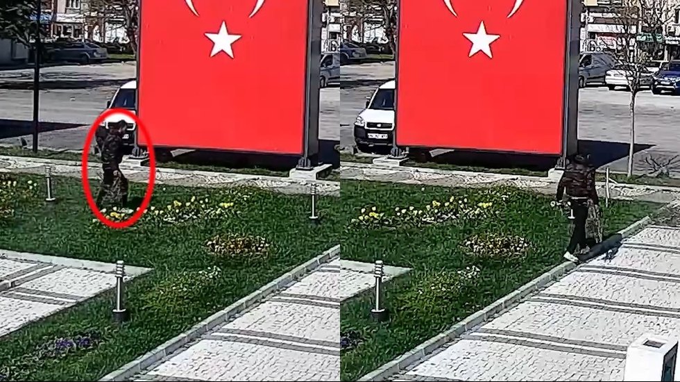 G&uuml;peg&uuml;nd&uuml;z meydandaki s&uuml;sleri kırarak &ccedil;aldı