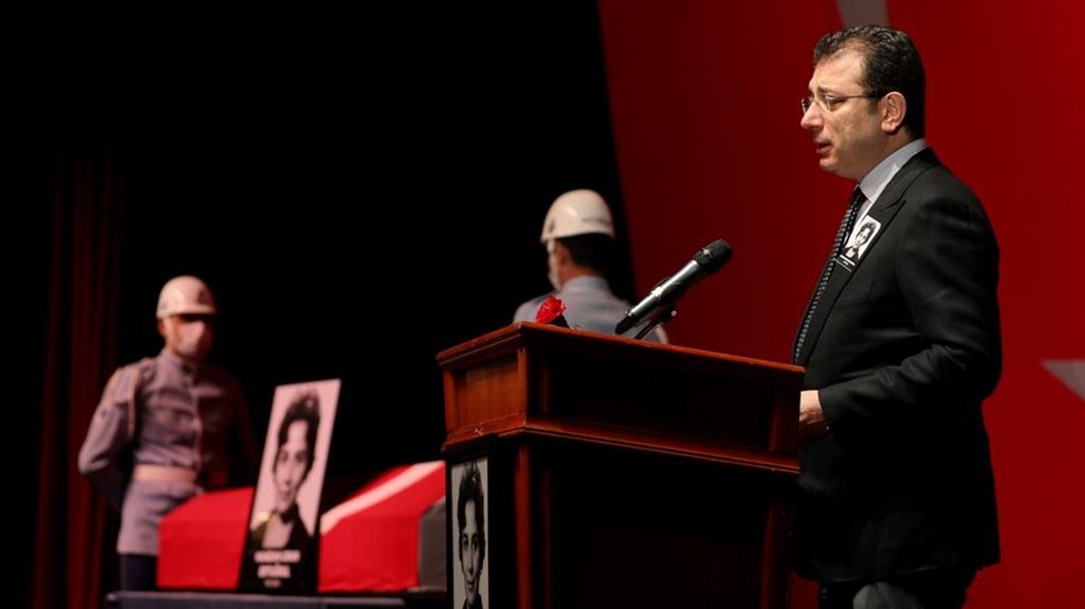 İmamoğlu, Handan Ertuğrul için düzenlenen töreneninde konuştu