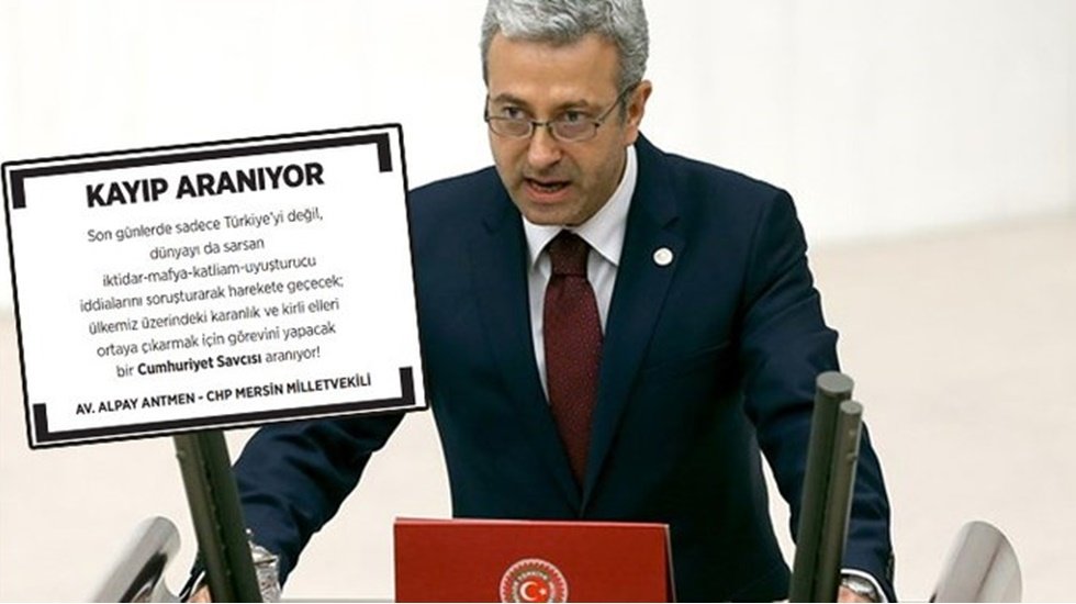 CHP&rsquo;li Alpay Antmen'den &lsquo;kayıp ilanı&rsquo;