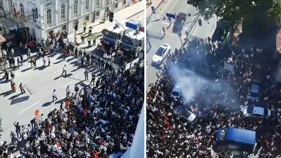 Şampiyonluk kupası törenine saatler kala polis taraftara izin vermiyor