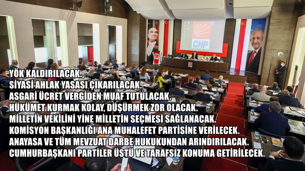 CHP Parti Meclisi 29 ana ilke belirledi