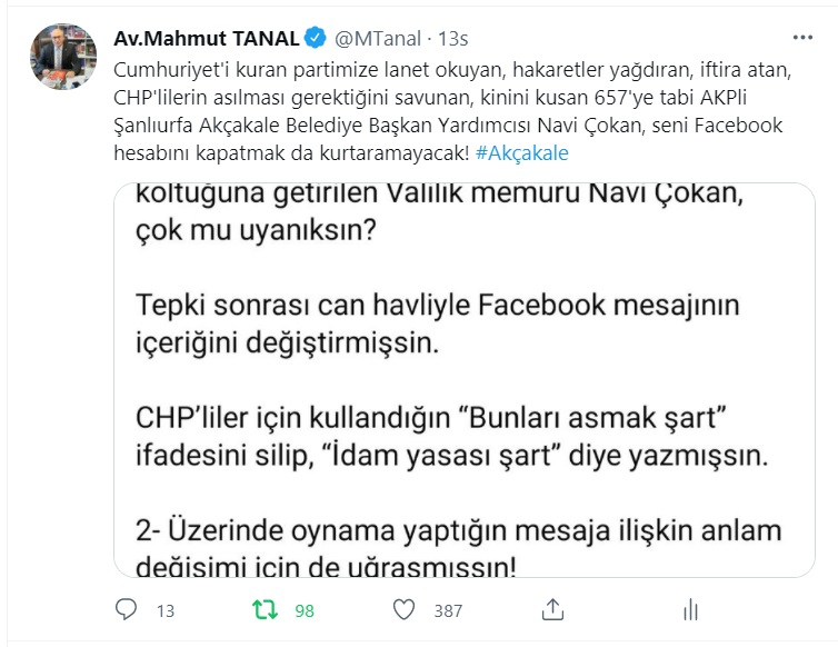 https://yenisoluk.com/uploads/2021/08/Tanal Çokan hesap kapatma mesajı