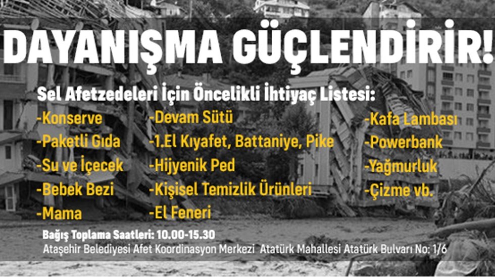 Afetzedeler için yardım kampanyası