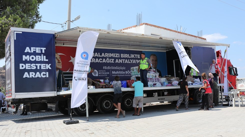 B&uuml;y&uuml;kşehir&rsquo;den yangın b&ouml;lgesine mobil destek&nbsp;
