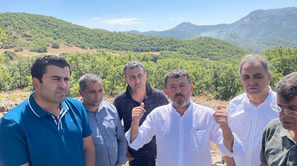 CHP Heyeti Tunceli'de yangın b&ouml;lgesinde