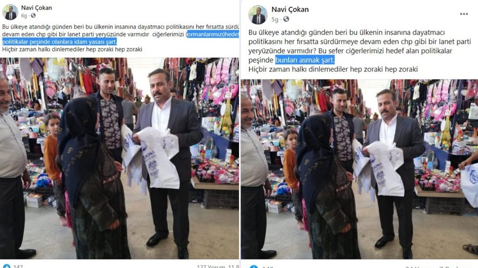 CHP&rsquo;lilerin idamını isteyen AKP&rsquo;li, Facebook hesabını kapattı!