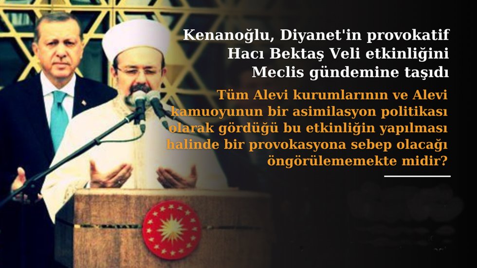 Kenanoğlu, Diyanet&rsquo;in Hacı Bektaş Veli etkinliğini Meclise taşıdı