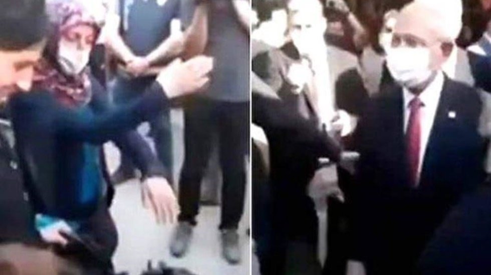 Kılı&ccedil;daroğlu&rsquo;na &lsquo;y&uuml;r&uuml; y&uuml;r&uuml; git&rsquo; diyen kadın, gazeteciler i&ccedil;in su&ccedil; duyurusu yaptı