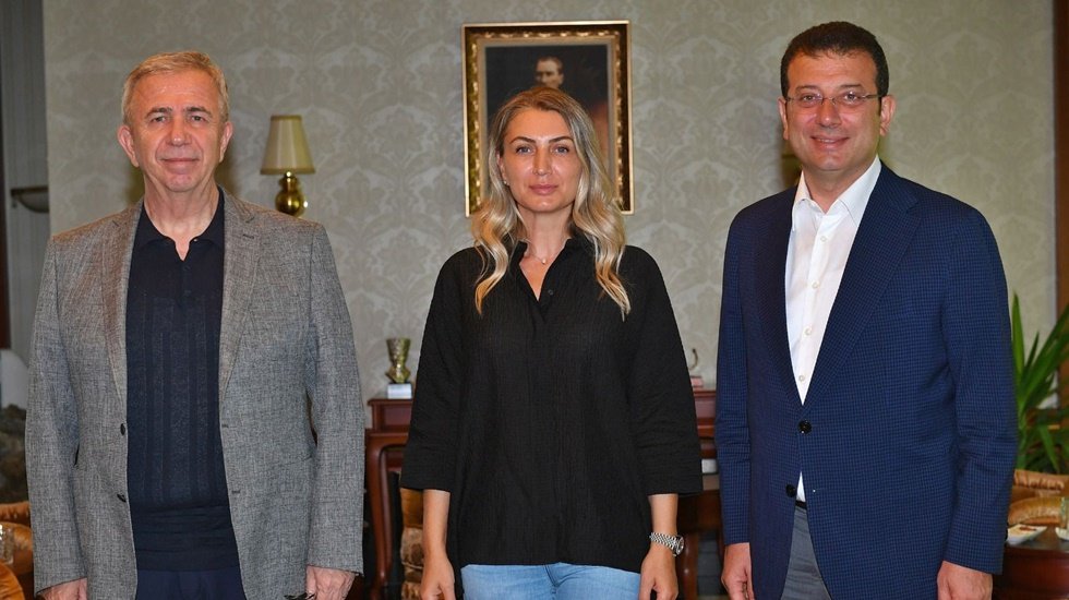 Mansur Yavaş, İmamoğlu &ccedil;iftini ağırladı