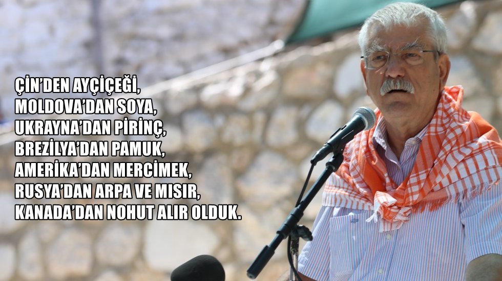 Tohum ithal, g&uuml;bre ithal, elektrik ithal, mazot dolara endeksli&hellip;