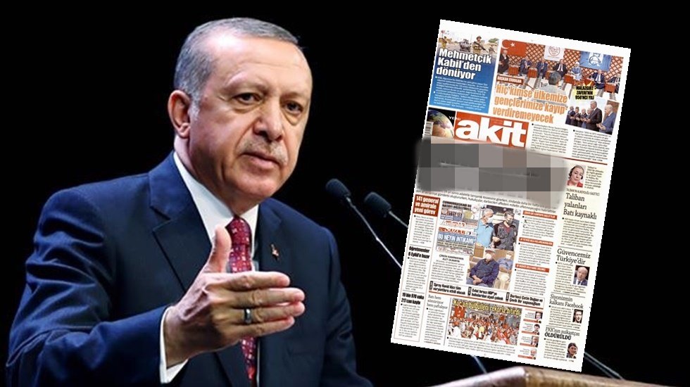 Yeni Akit, Erdoğan'ı manşetten tehdit etti