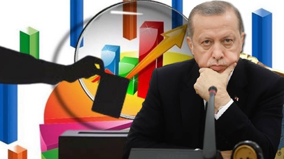 O ankete göre Erdoğan'ın oyları AKP'nin de gerisine düştü