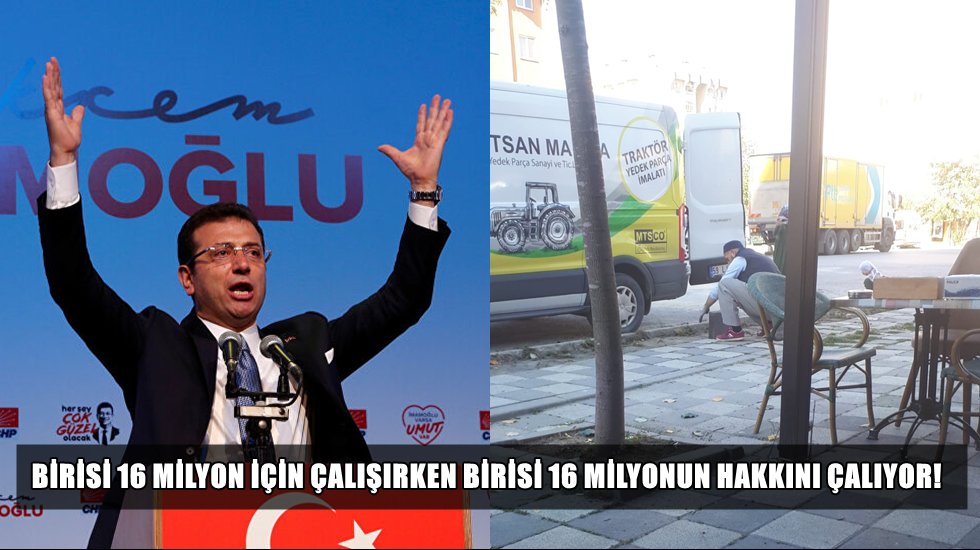 G&uuml;peg&uuml;nd&uuml;z kaldırım taşlarını s&ouml;k&uuml;p arabasına y&uuml;kledi!