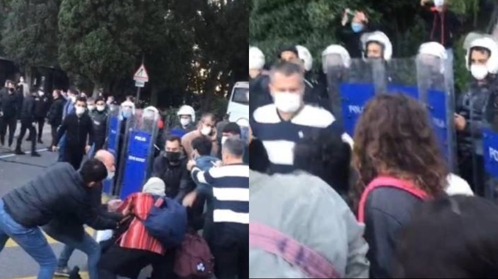 Boğazi&ccedil;i &Uuml;niversitesi'nde &ouml;ğrencilere m&uuml;dahale