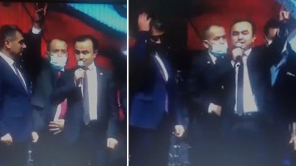 'Sahte Cumhurbaşkanı' MHP'li Belediye Başkan ile sahneye &ccedil;ıktı