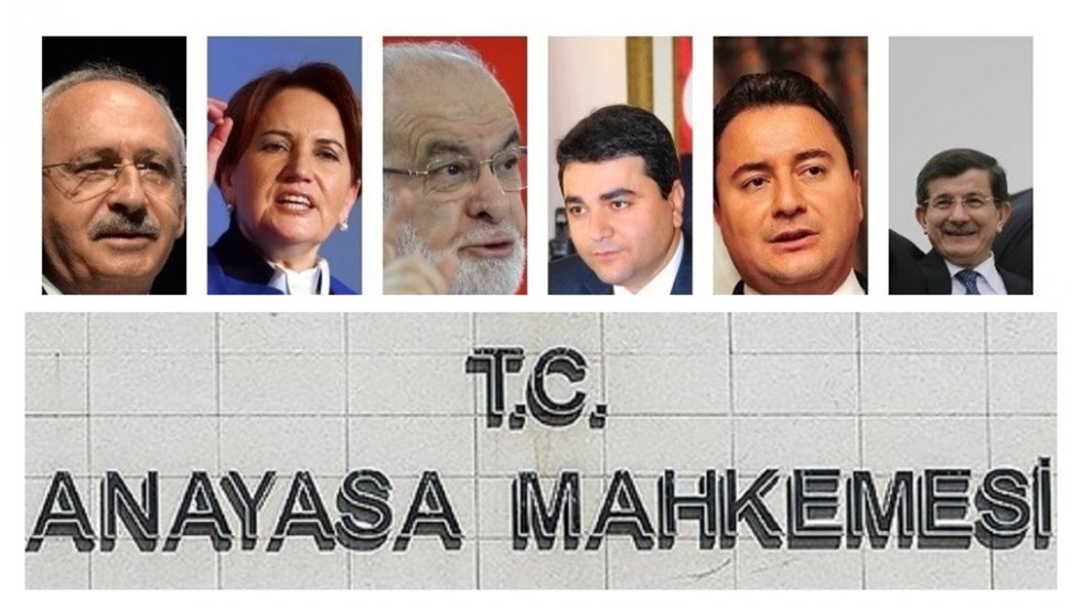Altılı muhalefet kanadı AYM&rsquo;nin &ldquo;g&uuml;&ccedil;lendirilmesini&rdquo; g&ouml;r&uuml;şecek