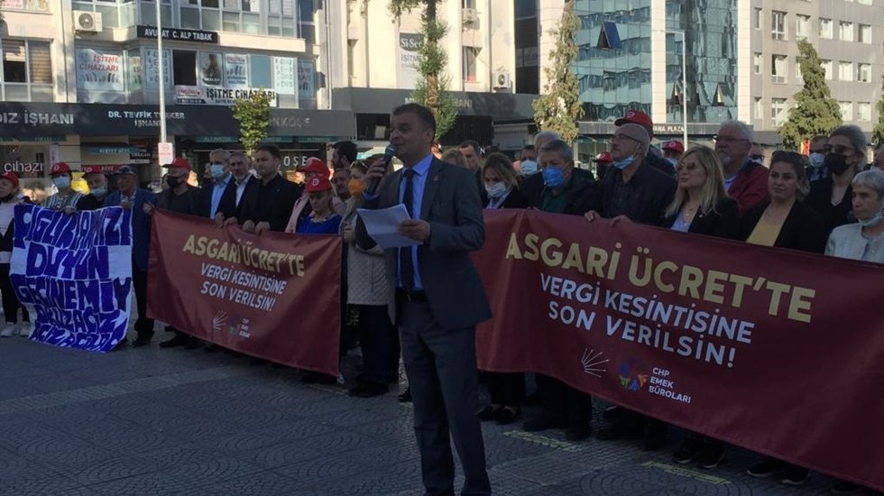 CHP Samsun İl &Ouml;rg&uuml;t&uuml;; Asgari &uuml;cretten vergi ve kesintilere son verilsin!