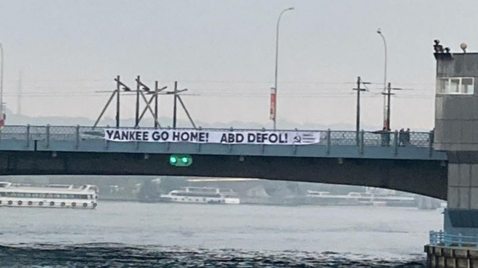 TKH&rsquo;den ABD savaş gemisine karşı eylem: 'Yankee Go Home!'