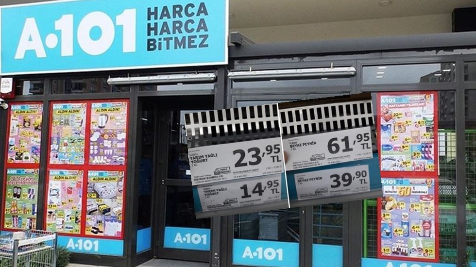 A101'de 100&rsquo;&uuml;n &uuml;zerinde &uuml;r&uuml;n&uuml;n fiyatına dev zam