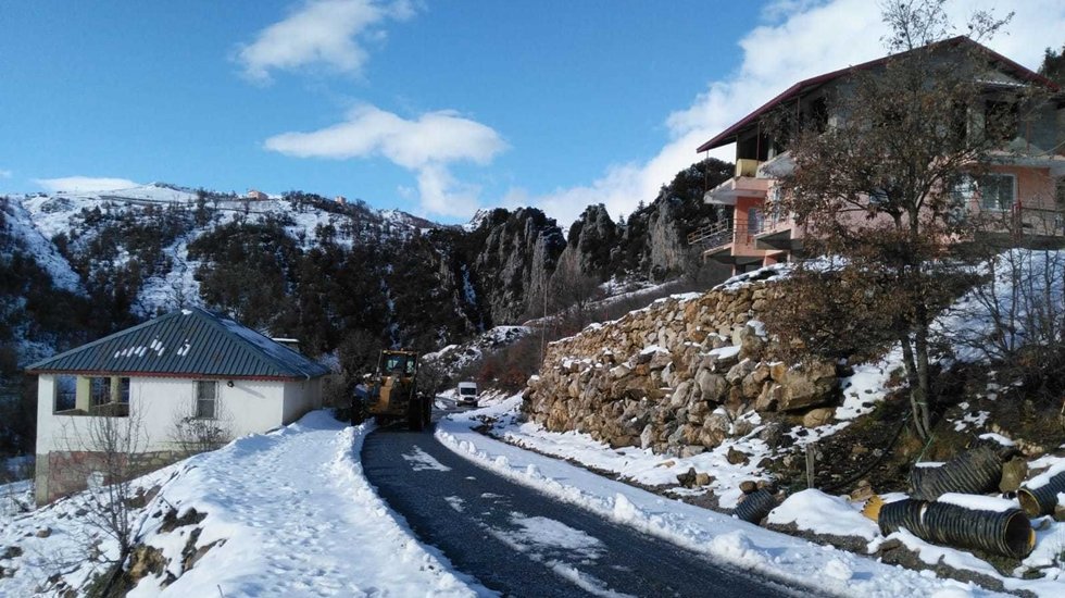 Alanya&rsquo;da yoğun kar mesaisi