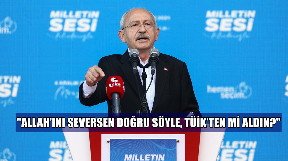 Kılı&ccedil;daroğlu'ndan, Erdoğan'ın Mersin Mitingi ile ilgili s&ouml;zlerine emojili yanıt