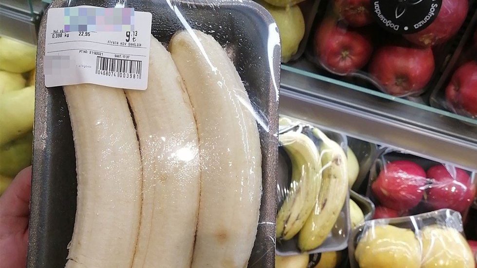 Soyulmuş muz satışı başladı g&ouml;rd&uuml;k