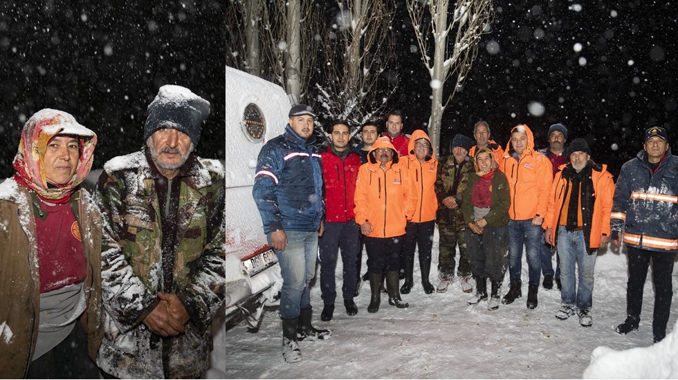 Besici Akdoğan, B&uuml;y&uuml;kşehir&rsquo;in yardımıyla karları aştı, kuzularına kavuştu