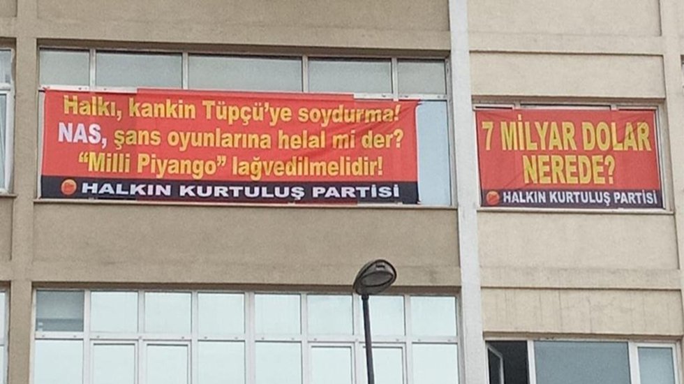 HKP'den Erdoğan&rsquo;ı kızdıracak pankart