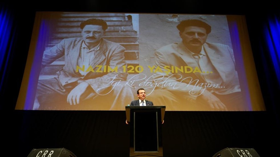 İmamoğlu: &ldquo;Nazım Hikmet&rsquo;e, g&uuml;zel İstanbul'dan, 16 milyondan selam olsun&rdquo;