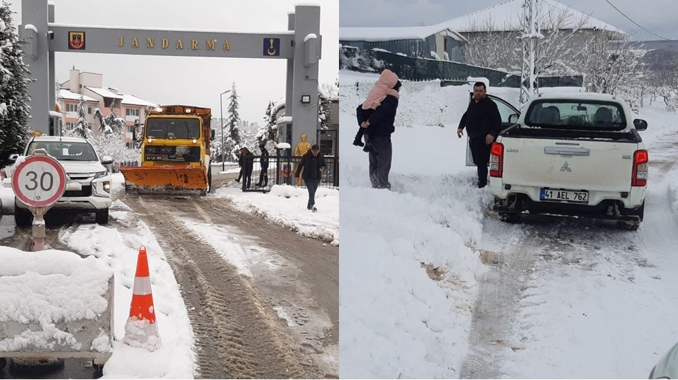 İzmit Belediyesi, halkın ve jandarmanın yardımına koştu