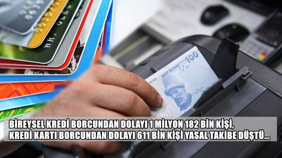Kredi kartı borcundan dolayı 611 bin kişi yasal takibe d&uuml;şt&uuml;!