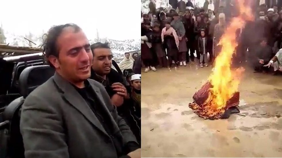 Taliban müzik aletlerini yaktı, sanatçılar gözyaşlarına boğuldu