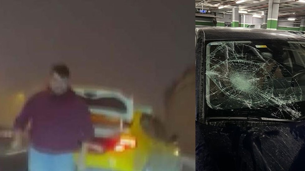 Yol kesip araç içindekilere saldıran taksicinin şoför kartı iptal edildi